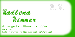 madlena wimmer business card